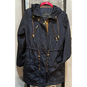 Zara Navy Blue Jacket With Gold Hardware Regular XS